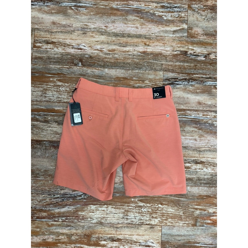 Mens Travis Mathew Tech Chino Shorts Size 30 New With Tags Pink Golf Stretch - Picture 2 of 6